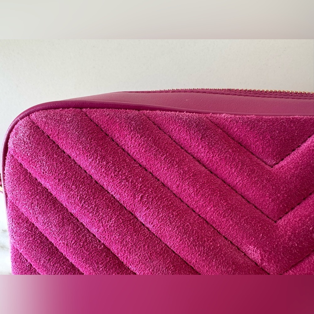 Yves Saint Laurent Lou Camera Bag in Pink Suede/Leather, EUC - Picture 14 of 15